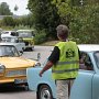 Michi in der Schlange am Eingang